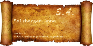 Salzberger Anna névjegykártya