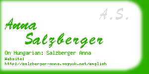 anna salzberger business card